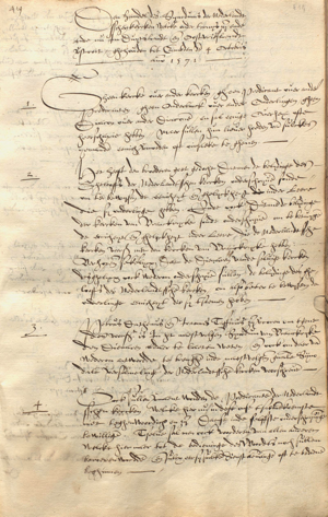 Niederländische Übersetzung der Akten der Emder Synode von Synodenteilnehmer Jan de Roye aus Köln; 